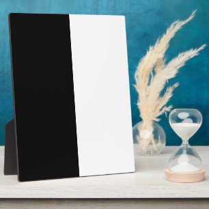 Black And White Half and Half graphic Plaque