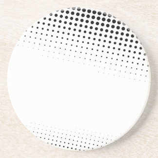 Black and White Halftone Dots Textured Coaster