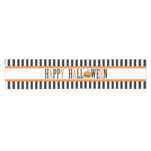 Black and White Halloween Table Runner
