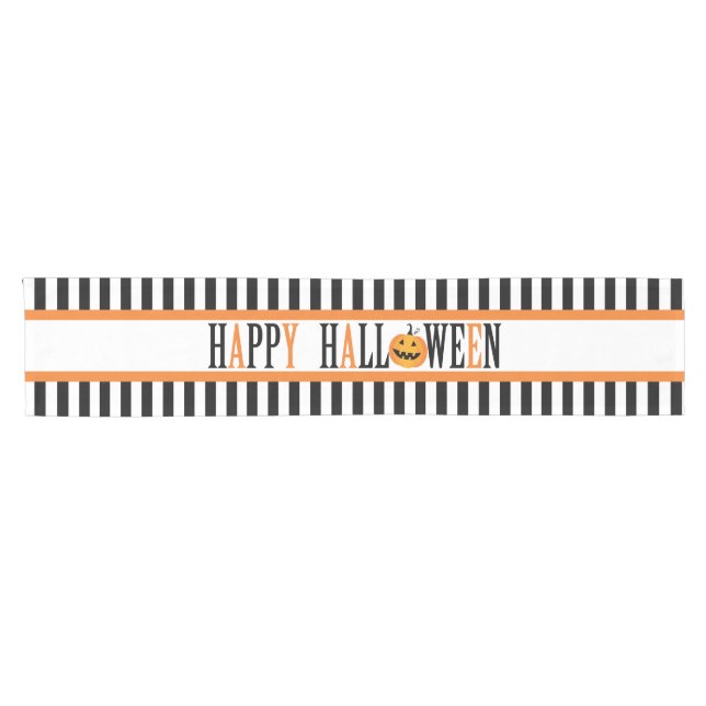 Black and White Halloween Table Runner (Horizontal)