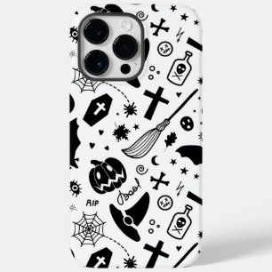 Black and white Halloween traditional spooky Case-Mate iPhone 14 Pro Max Case