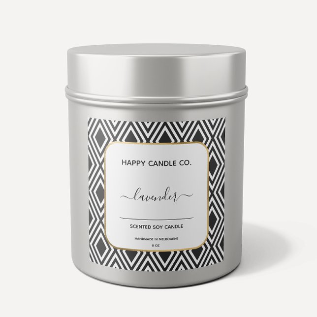 Black And White Handmade Calligraphy Candle Labels (Creator Uploaded)