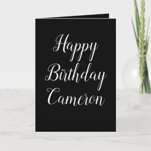 Black and White Happy Birthday to him  Holiday Car