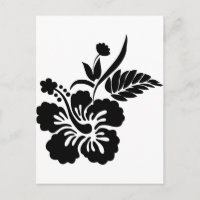 Black and white Hawaiian flowers