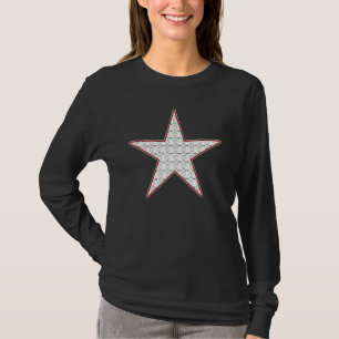 Black And White Heart Arrows Pattern Line Art T-Shirt