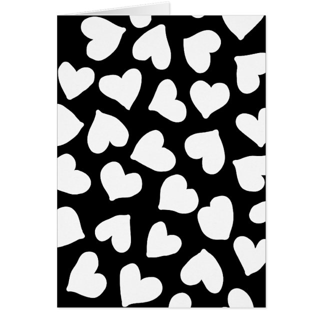 Black and White Heart Pattern (Front)