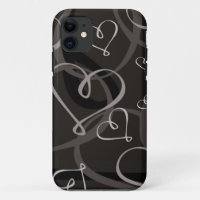Black and white heart pattern