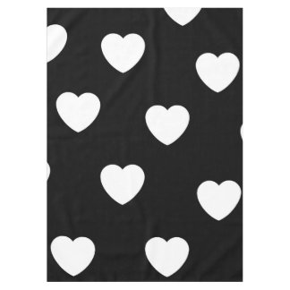 Black and White Heart Pattern  Tablecloth