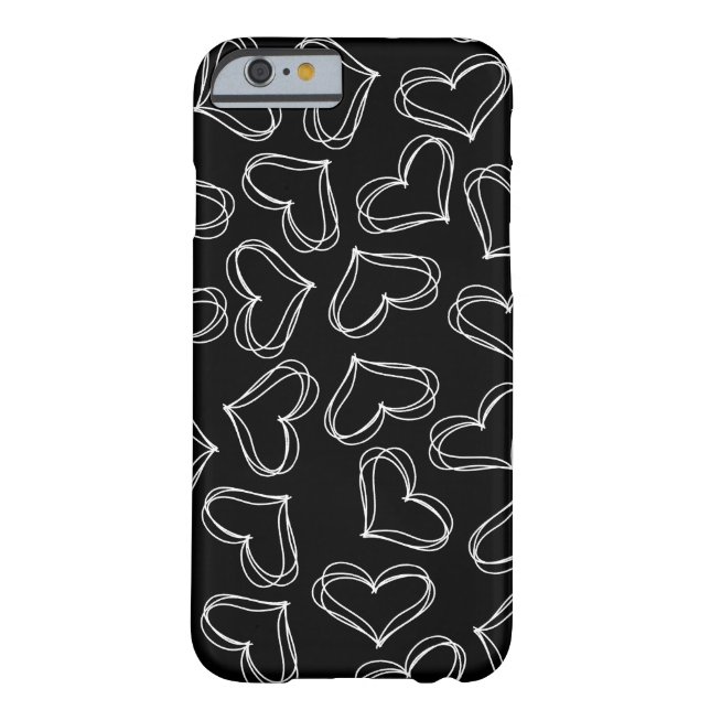 Black and White Hearts Case-Mate iPhone Case (Back)