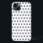 Black And White Hearts Pattern Cover for iPhone<br><div class="desc">stylish black hearts polka dot pattern on white cover - customise it! - you can change the background colour for example to any colour you like..</div>