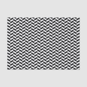 Black and White Herringbone Tissue Paper
