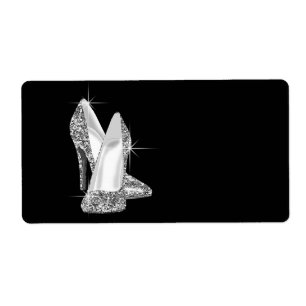 Black and White High Heel Shoe