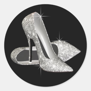 Black and White High Heel Shoe Stickers