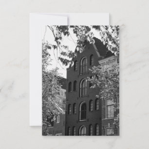 Black and white historical building in Amsterdam