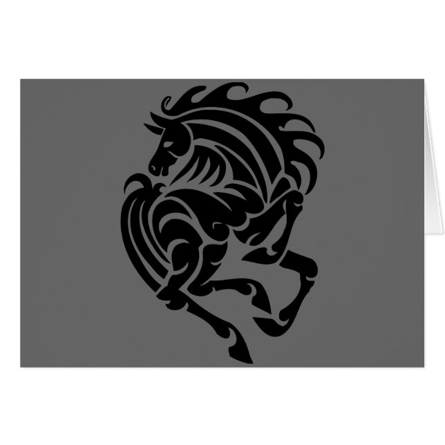 Black and white horse (Front Horizontal)