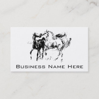 Black and White Horses Business Card
