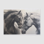 Black and White Horses Vintage Decoupage  Tissue Paper<br><div class="desc">Enhance your craft projects with this intricate decoupage tissue paper, featuring a mesmerising black and white design that beautifully illustrates the elegance of two horses. Inspired by classic oil paintings, this eye-catching pattern employs expert shading techniques to bring the majestic creatures to life. Ideal for decoupage enthusiasts, this high-quality tissue...</div>