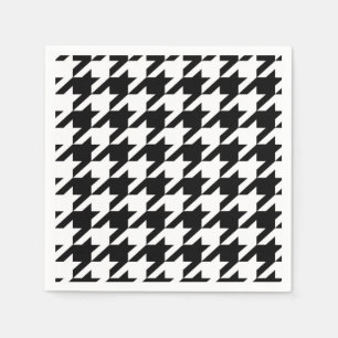 Black and White hounds-tooth Napkin