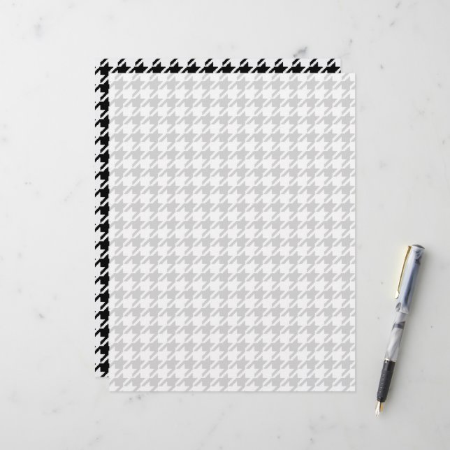 Black and White Houndstooth by Shirley Taylor (Front/Back In Situ)