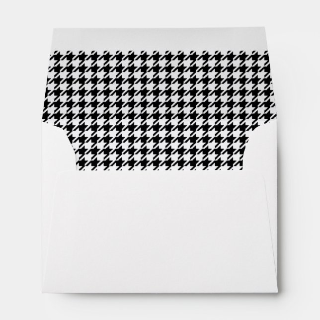 Black and White Houndstooth by Shirley Taylor Envelope (Back (Bottom))
