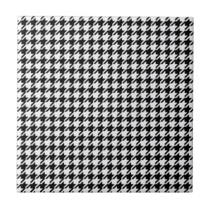 Black and White Houndstooth by Shirley Taylor Tile