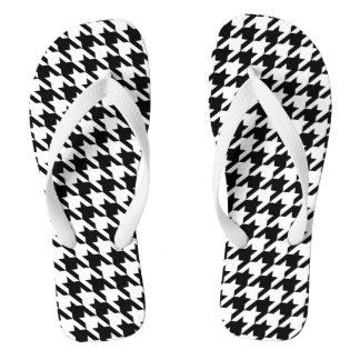 Black and White houndstooth Jandals