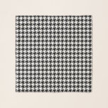 Black and white houndstooth pattern chiffon scarf<br><div class="desc">Black and white houndstooth pattern chiffon scarf. Custom transparent scarves for trendy fashion men and women. Available in different sizes, colours and shapes. Cool Birthday and Holiday gift idea for her. Create unique patterned scarves for yourself, wife, friend, coworker, wedding bride, mum, sister, daughter, bridesmaids, pet, dog etc. Chequered print...</div>