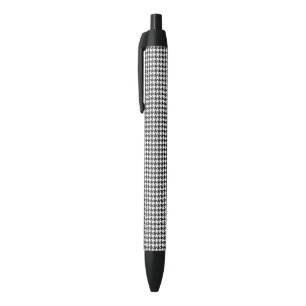 Black and White Houndstooth Pattern Ink Pen