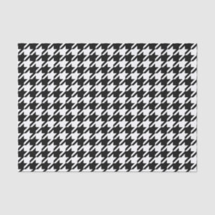 Black and White Houndstooth Pattern Tissue Paper