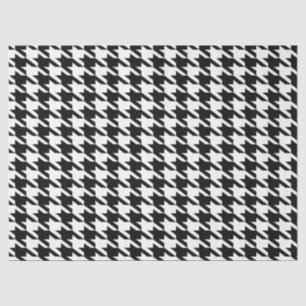 Black and white Houndstooth pattern Tissue Paper