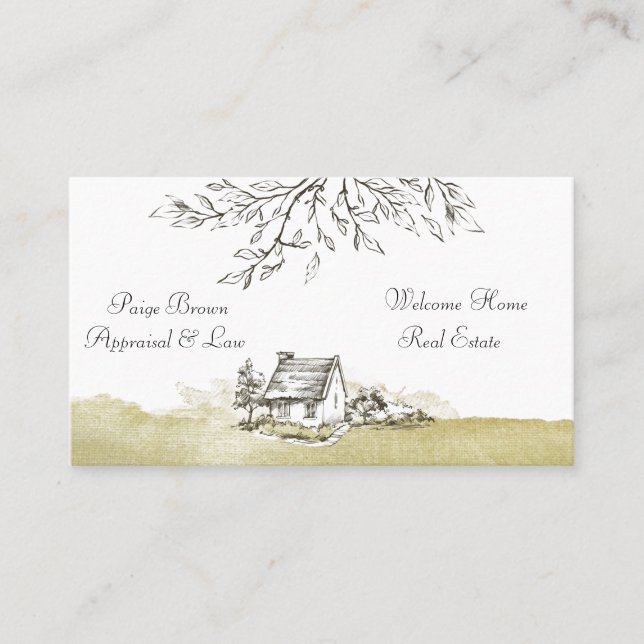 Black and White House Realtor Business Card (Front)