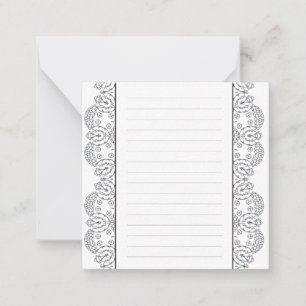 Black and white houses border with lines card