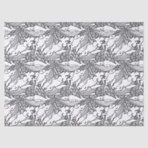 Black And White Humpback Whale Tissue Paper