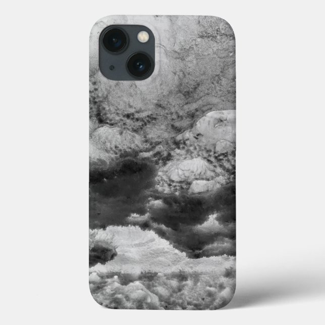 Black And White Ice Abstract Case-Mate iPhone Case (Back)