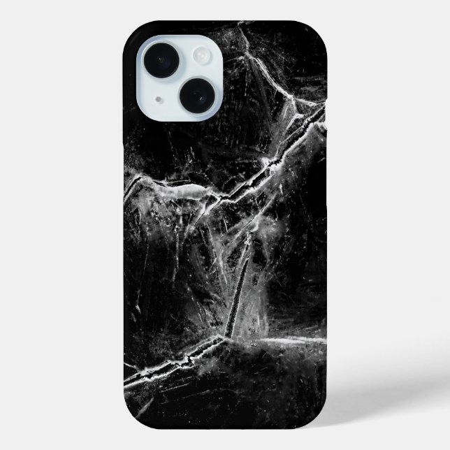 Black and White Ice Cracks Photo Case-Mate iPhone Case (Back)