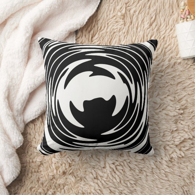 Black And White Illusion Cushion (Blanket)