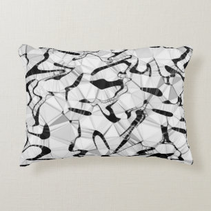 Black and White in Motion Accent Cushion