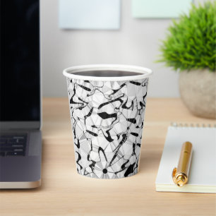 Black and White in Motion Paper Cups