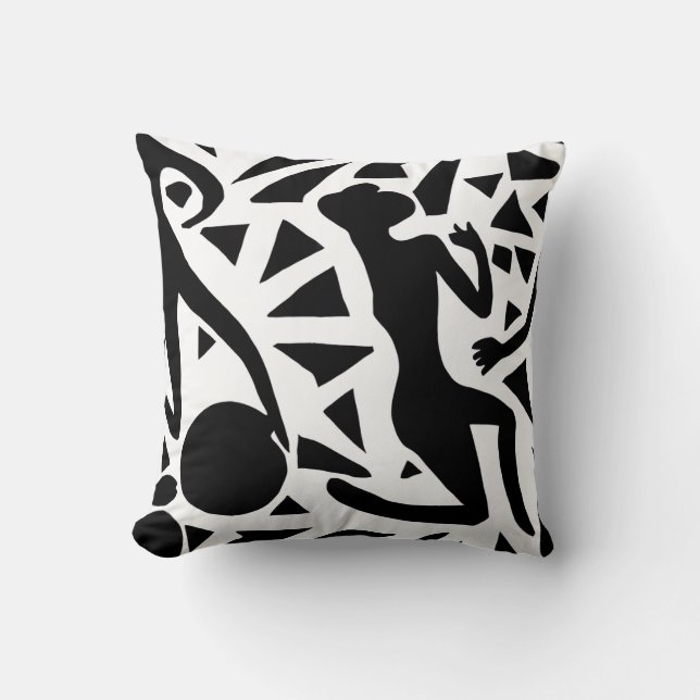 Black and White in pose. Cushion (Front)