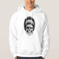 Black And White Indian Skull