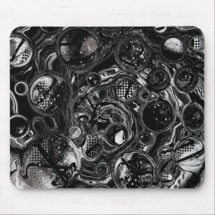 Black and White Infinity Mouse Pad