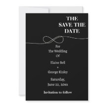 Black and White Infinity Save the Date