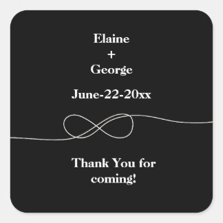 Black and White Infinity Sticker