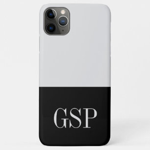 Black and White Initial Colour Block Case-Mate iPhone Case