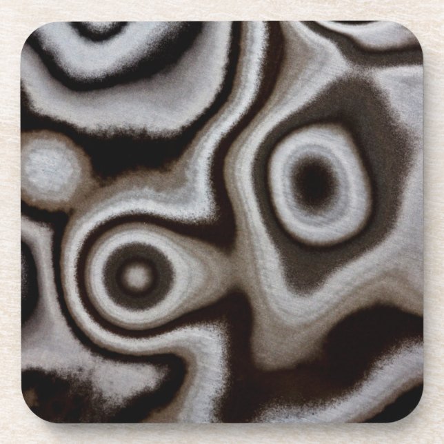 Black and white Jasper stone Coaster (Front)