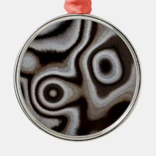 Black and white Jasper stone Metal Tree Decoration