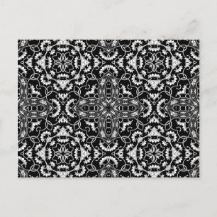 Black and white Kaleidoscope Postcard