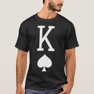 Black And White King Of Spades Card Game T-Shirt
