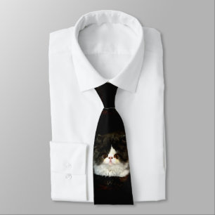 Black and White Kitten Tie