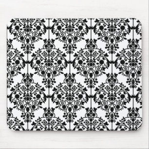 Black and White Lace Wallpaper Mousepad